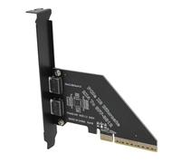 Zunate Tarjeta Adaptadora PCIe to Oculink SFF 8612, PCIe 4.0 X8 a SFF 8612 Tarjeta de Expansión Externa con Carcasas de Conector Soldados, Admite NVME SSDS y EGPUS