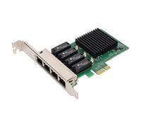 Zunate Tarjeta de Red PCIe, Tarjeta Adaptadora de Red PCI Express 1.1 Gigabit Ethernet de 4 Puertos a 1000 Mbps, para Ranuras PCI Express X1, X2, X4, X8 o X16, para Windows 10 8 7 2000