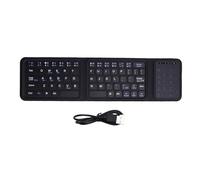 Zunate Teclado Inalámbrico Plegable, Diseño de Triple Plegamiento BT 5.0 con Panel Táctil y Almohadilla Numérica, Teclado de Viaje Portátil Ultra Delgado Recargable para PC OS X iOS