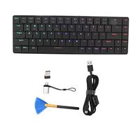 Zunate Teclado mecánico inalámbrico de 3 Modos, 69 Teclas RGB Teclado Colorido para Juegos Soporte 2.4G, Cable USB Tipo C, batería Recargable incorporada de 3000 mAh