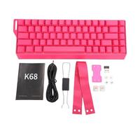 Zunate Teclado Mecánico para Juegos, 60% Inalámbrico con Cable Bluetooth 5.0 Efecto Hall Interruptores Magnéticos RGB Retroiluminado 18 Modos de Iluminación 4000mAh Carga Tipo C (Rojo)