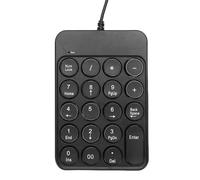 Zunate Teclado Numérico con Cable USB, Teclas Redondas de 19 Teclas Teclado Numérico Ergonómico Tamaño Plam con Cable Externo con Material ABS de Primera Calidad, para