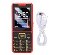 Zunate Teléfono Celular 4G para Personas Mayores, Pantalla a Prueba de Roturas de 2,6 Pulgadas, Botones Grandes para Marcar Fácilmente, Anuncio de Voz, Linterna con un, Llamada de (Rojo)