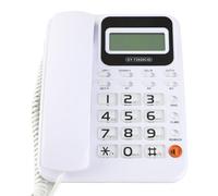 Zunate Teléfono con Cable ABS con Identificador de Llamadas y Función de Calculadora para Uso en Escritorio, Diseño Ergonómico, Admite Extensiones (White)