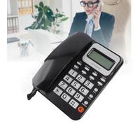 Zunate Teléfono con Cable ABS con Identificador de Llamadas y Función de Calculadora para Uso en Escritorio, Diseño Ergonómico, Admite Extensiones (Black)