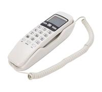 Zunate Teléfono Fijo con Cable, Modelo Básico Retro para Montaje en Pared, con Identificador de Llamadas DTMF, Pantalla LCD y Memoria para el Hogar, Hotel, Cocina, Garaje o (Blanco (versión en