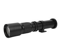 Zunate Teleobjetivo de Enfoque Manual de 500 mm F8-F32 con Lente de Aumento 2X, Montura T2, Revestimiento MC Multicapa, para SLR de Montura EF-S de para Canon(Negro)