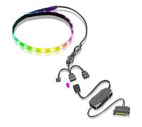 Zunate Tira de Luces LED RGB para PC, Magnética 5V ARGB Aura Sync, Tira LED Personalizable para Carcasa de PC, Placa Base, Carcasa para Ordenador, Iluminación DIY, 15,7 Pulgadas,