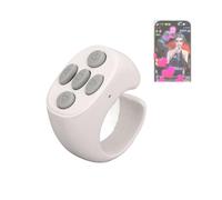Zunate Turner de Página de Control Remoto Inalámbrico, Teléfono Celular Bluetooth Ring Remote para Visualización de Video y Control Remoto de Libro Electrónico(Blanco)