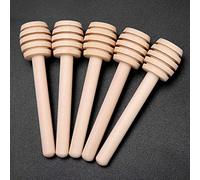 Zunate Varillas Agitadoras de Jarabe de Madera Natural, Paquete de 24 |Varillas para Rociar Miel para Mermelada, Jarabe de Arce, Caramelo, Minicucharas de 16 Cm para té y Galletas (8cm)