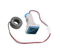 Zunate Voltímetro con Pantalla Digital LED AC 0-100A, Amperímetro, Indicador de Panel de 22mm, 60-500V, Rojo, Azul, Verde, Blanco y Amarillo (BLUE)