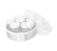 Zunate Yogurtera Eléctrica con 7 Vasos de Vidrio, Máquina de Yogur Casera Multifuncional de 20 W para Yogur Griego, Mermeladas, Pudines, Helados, Fermentación a Temperatura Constante, Portátil y