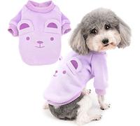 Zunea Abrigo de Invierno para Perros Pequeños Cachorro Jerséis Suave y Cálido Suéter Linda Chaqueta para Mascotas Niña Niño Ropa de Otoño para Chihuahua Yorkie Morado XXL