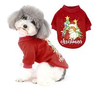 Zunea Abrigo de invierno para perros pequeños, ropa de Navidad para cachorros, sudadera cálida, suéter de Navidad, chaqueta para clima frío, suéter para mascotas, ropa para perros y niñas, ropa para