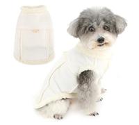 Zunea Abrigos de invierno para perros pequeños, gatos, chaqueta suave y cálida con forro polar para cachorros, abrigo con anillo en D, chaleco retro, ropa para clima frío, suéter resistente al viento