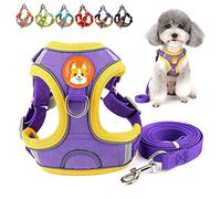 Zunea Antitirones Arnés para Perro Pequeño Ajustable Reflectante Gatos Cachorro Chaleco Arnés de Ante Suave Arneses Ligeros a Prueba de Escape para Caminar para Mascotas Chihuahua Yorkshire Morado XL