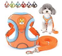 Zunea Antitirones Arnés para Perro Pequeño Ajustable Reflectante Gatos Cachorro Chaleco Arnés de Ante Suave Arneses Ligeros a Prueba de Escape para Caminar para Mascotas Chihuahua Yorkshire Naranja M