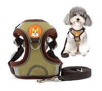 Zunea Antitirones Arnés para Perro Pequeño Ajustable Reflectante Gatos Cachorro Chaleco Arnés de Ante Suave Arneses Ligeros a Prueba de Escape para Caminar para Mascotas Chihuahua Yorkshire Marrón M