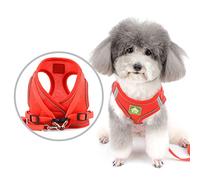 ZUNEA Arnés para Perro Pequeño Antitirones Ajustable Reflectante Arnés de Malla Suave Chaleco Gatos Arné Antifugas, Tamaños para Mascotas Perros Cachorro Chihuahua Rojo S