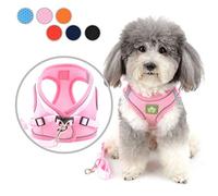 ZUNEA Arnés para Perro Pequeño Antitirones Ajustable Reflectante Arnés de Malla Suave Chaleco Gatos Arné Antifugas, Tamaños para Mascotas Perros Cachorro Chihuahua Rosa M