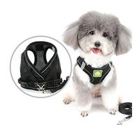 ZUNEA Arnés para Perro Pequeño Antitirones Ajustable Reflectante Arnés de Malla Suave Chaleco Gatos Arné Antifugas, Tamaños para Mascotas Perros Cachorro Chihuahua Negro S
