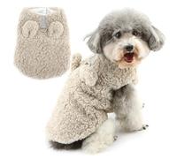 Zunea Bonito suéter de invierno para perros pequeños, suave y cálido, forro polar sherpa, abrigos con anillo de correa, chaleco para clima frío, ropa para chihuahua, yorkie, juguete caniche, ropa para