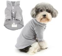 Zunea Camisa de perro Pijama para perros pequeños y medianos, ropa de dormir transpirable suave interior Pjs Pijamas de dos patas Camisas Trajes Fiesta Vacaciones Ropa para mascotas Gris 4XL