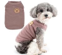 Zunea Camisas para Perros Pequeños Chaleco de Verano para Mascotas Cachorros Ropa Suave Transpirable Básica Elástica Sin Mangas Camiseta Sudadera para Perro Chihuahua Gato Ropa Morado L