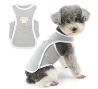 Zunea Camisas para perros pequeños con anillo de correa, chaleco refrescante de verano para cachorros, ropa de verano para mascotas, talla XS/S, camisa básica sin mangas, camisa básica suave y