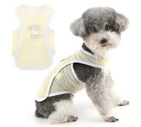 Zunea Camisas para perros pequeños con anillo de correa, chaleco refrescante de verano para cachorros, ropa de verano para mascotas, talla XS/S, camisa básica sin mangas, camisa básica suave y