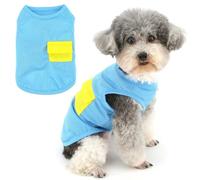 Zunea Chaleco de malla para perros extra pequeños y pequeños, suave, transpirable, fresco, ropa de verano para cachorros, camiseta sin mangas, para mascotas, chihuahua, yorkie, color azul, talla M