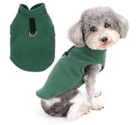 Zunea Chaleco Suéter Jersey de Forro Polar para Perros Pequeños Chaqueta de Invierno Suave Abrigo con Anillo en D Cuello Alto Abrigo para Clima Frío Ropa para Mascotas Ropa para Perros Chihuahua