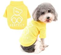 Zunea Jerséis Abrigo de Invierno para Perros Pequeños Suave y Cálido Ropa para Cachorros Clima Frío Sudadera Chaquetas Suéter para Mascotas Gatos Perros Niñas Niños Chihuahua Yorkshire Amarillo S
