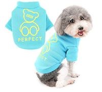 Zunea Jerséis Abrigo de Invierno para Perros Pequeños Suave y Cálido Ropa para Cachorros Clima Frío Sudadera Chaquetas Suéter para Mascotas Gatos Perros Niñas Niños Chihuahua Yorkshire Azul S