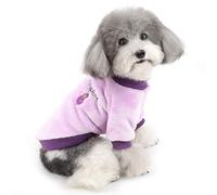 ZUNEA Jerséis Invierno para Perro Pequeño Cálido Abrigo de Forro Polar Cachorro Suéter Ropa Lindos Tejidos Berenjena Gatos Chaqueta Abrigos Suave Ropa para Clima frío Morado M