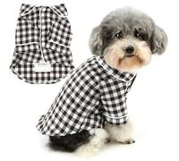 Zunea Pijama a cuadros para perros de tamaño mediano, ropa de dormir transpirable, pijama de dos patas, ropa de dormir para interiores, ropa de fiesta para mascotas, color café, talla 5XL