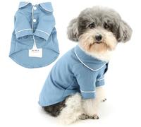 Zunea Pijama de camisa de perro pequeño para XS/S tamaño perros suave transpirable cachorro ropa de dormir pijamas de interior pijamas de dos piernas camisas trajes fiesta fiesta ropa para mascotas