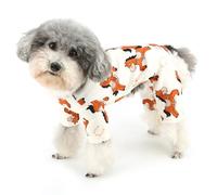 Zunea Pijama para perros pequeños, ropa de dormir con estampado de caballo lindo para cachorros, pijama de verano, suave, transpirable, ropa de dormir de 4 patas para mascotas, para chihuahua, yorkie