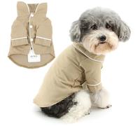 Zunea Pijama para perros pequeños y medianos, ropa de dormir suave y transpirable, pijama de dos patas, ropa de dormir para interiores, ropa para mascotas, color caqui, talla 4XL