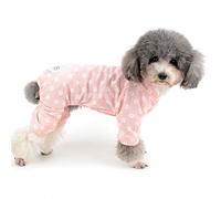 Zunea Pijama para Perros Perros Gatos Cachorro Ropa de algodón con diseño de Margaritas y Flores, Suave Yorkshire Rompers para Todas Las Estaciones Rosa L