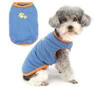Zunea Ropa para cachorros, chaleco para perros pequeños, camiseta básica de verano, camiseta sin mangas, simple, ligera, chihuahua, talla XS/S, ropa para mascotas, para perrito, Yorkie, azul, XL