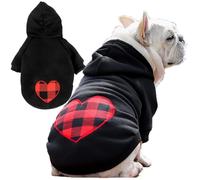 Zunea Sudadera con capucha para perros medianos y grandes, suave, sudadera con capucha francesa, chaqueta básica, abrigo de otoño e invierno, clima frío, ropa con capucha para mascotas, para labrador