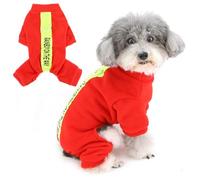 Zunea Suéter de forro polar para perro con anillo en D para perros pequeños, suéteres cálidos de invierno, ropa de cachorro, pijama, jersey suave para dormir para clima frío, trajes de chihuahua, ropa