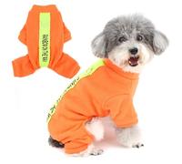 Zunea Suéter de forro polar para perro con anillo en D para perros pequeños, suéteres cálidos de invierno, ropa de cachorro, pijama, jersey suave para dormir, para clima frío, trajes de chihuahua