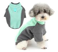 Zunea Suéter de forro polar para perros pequeños, suéter reflectante con anillo de correa, suave, cálido, ropa de otoño e invierno, sudadera para clima frío, ropa de chihuahua para mascotas, color