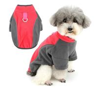 Zunea Suéter de forro polar para perros pequeños, suéter reflectante con anillo de correa, suave, cálido, ropa de otoño e invierno, sudadera para clima frío, ropa de chihuahua para mascotas, rosa