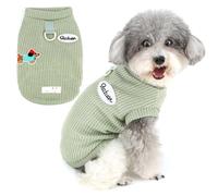 Zunea Suéter de punto para perros pequeños, chaleco de otoño e invierno, ropa para cachorros con anillo de correa, chaqueta suave y cálida, abrigos para clima frío, ropa de chihuahua, yorkie, ropa