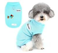 Zunea Suéter de punto para perros pequeños, chaleco de otoño e invierno, ropa para cachorros con anillo de correa, chaqueta suave y cálida, abrigos para clima frío, ropa de chihuahua, yorkie, ropa