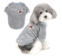 ZUNEA Suéter para Perros Pequeños Invierno Cálido Abrigo Jersey Forro Polar Muy Suave Ropa Mascotas Cachorros Clima Frío Ropa para Gatos Chihuahua Perro Niños Niñas Gris M