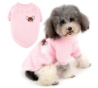 ZUNEA Suéter para Perros Pequeños Invierno Cálido Abrigo Jersey Forro Polar Muy Suave Ropa Mascotas Cachorros Clima Frío Ropa para Gatos Chihuahua Perro Niños Niñas Rosa L